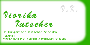 viorika kutscher business card